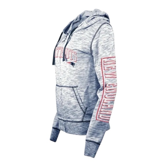 NEW ENGLAND PATRIOTS Women's Space-Dye Full-Zip Fleece Hoodie size M - Picture 2 of 16